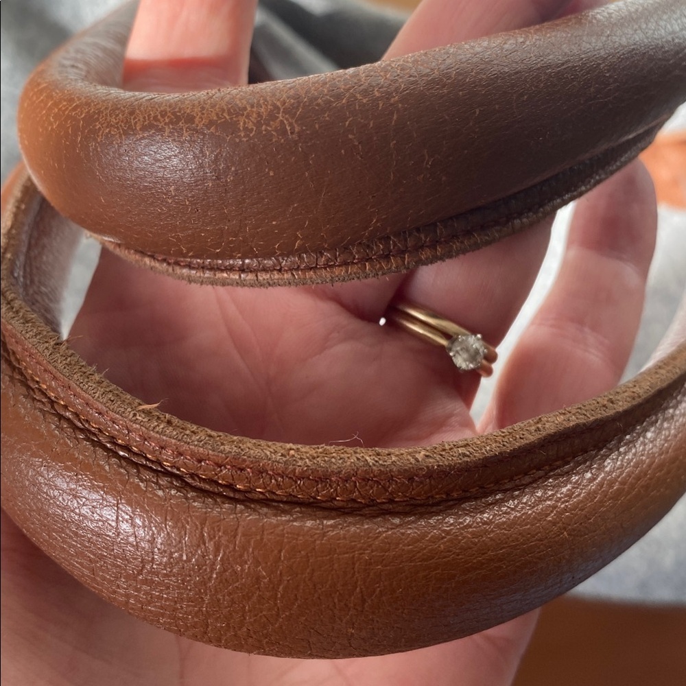 Handmade Wool & Linen Mercantile Artisan Leather Strap large Purse Tote - Picture 8 of 17